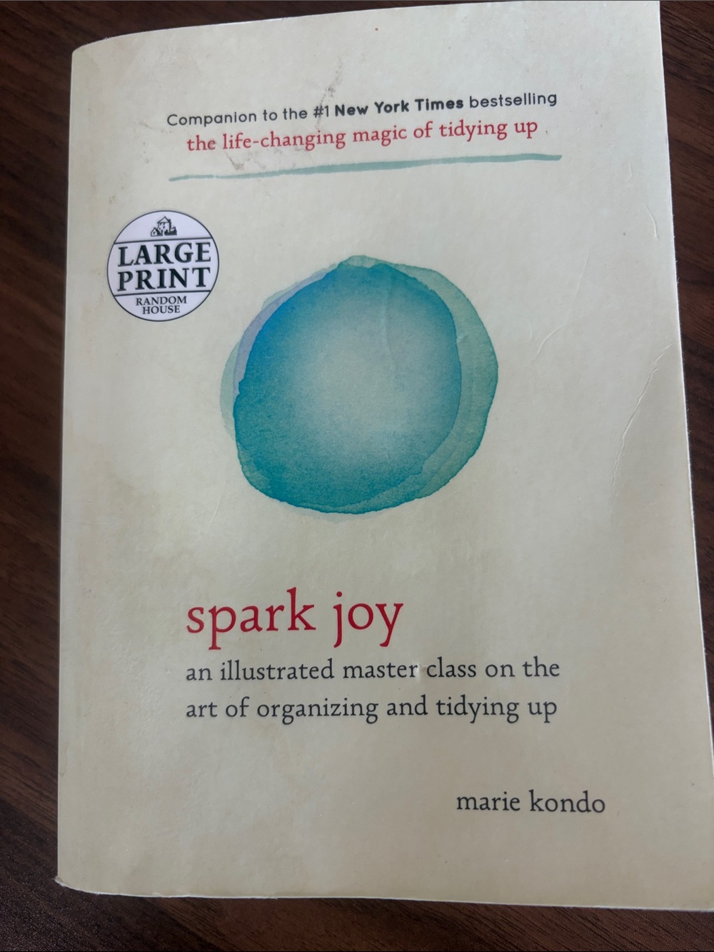 Spark Joy by Marie Kondo - Cream Cover with Teal Accent